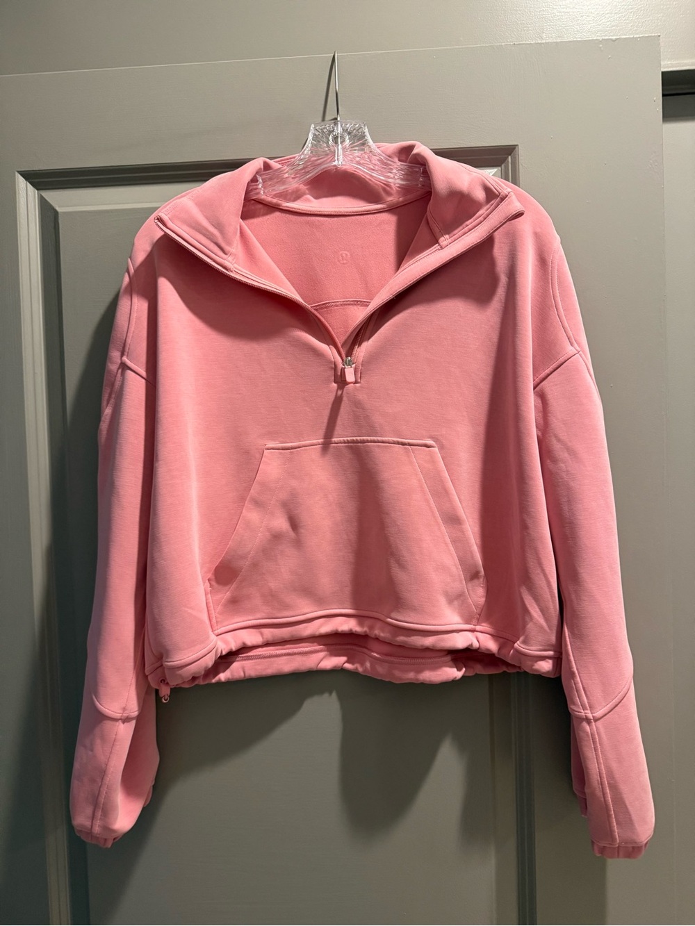 lululemon athletica Pink Half-Zip Cropped Pullover
